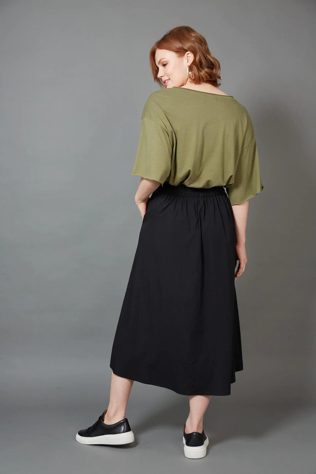 Studio Pleat Skirt - Ebony