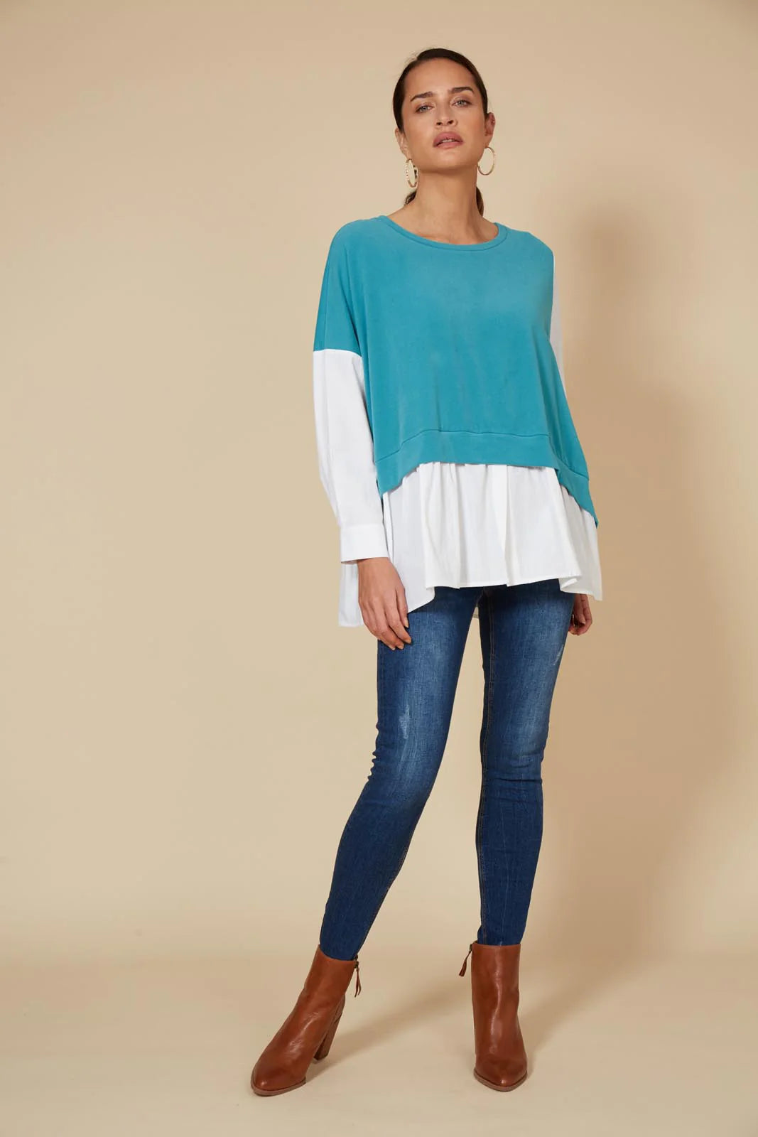 Martini Shirt Top - Teal