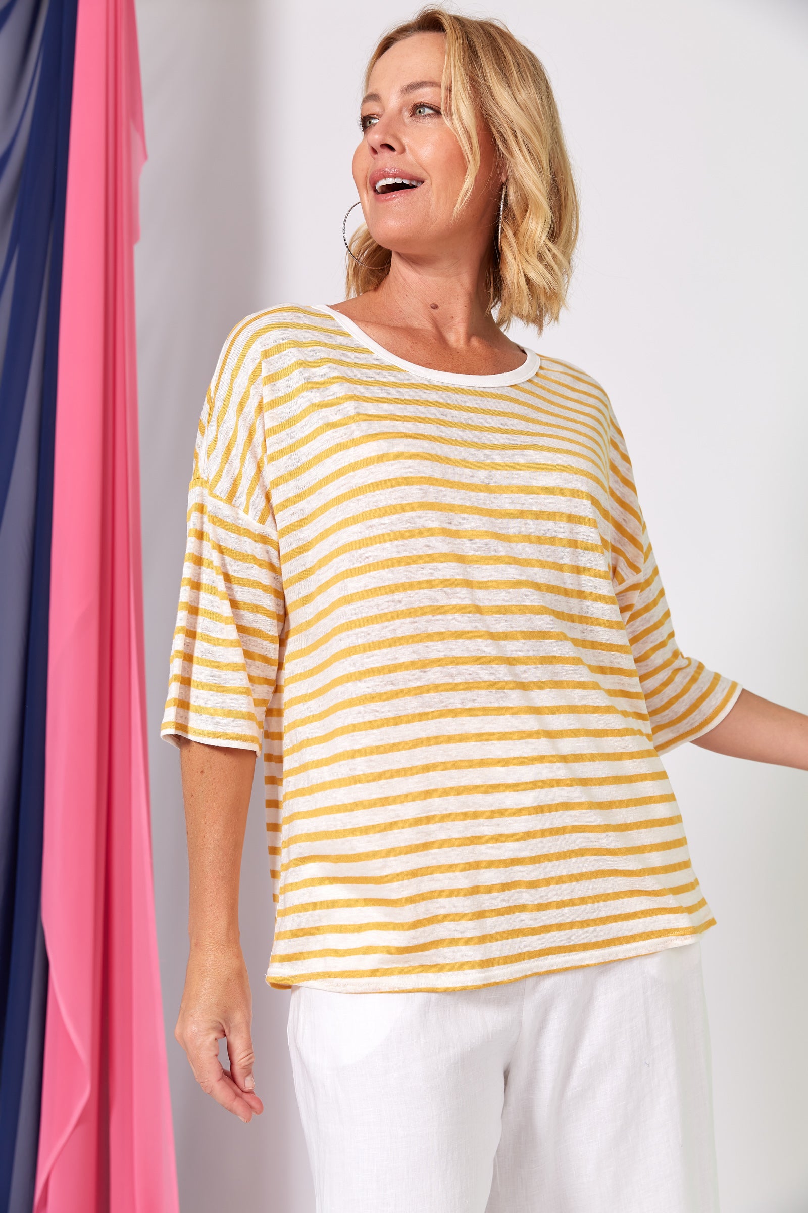 Intrepid Stripe Tshirt - Honey