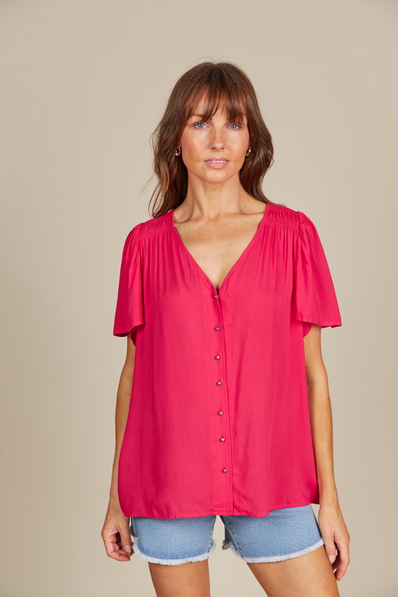 Esme Blouse - Raspberry