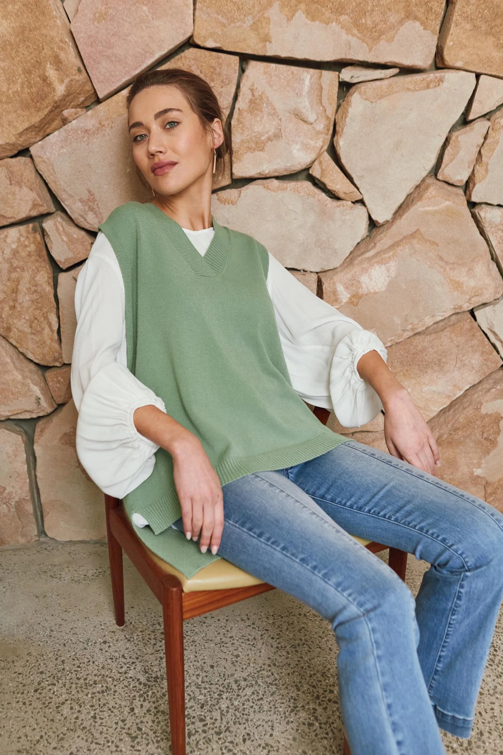 Coppola V Blouse - Dove