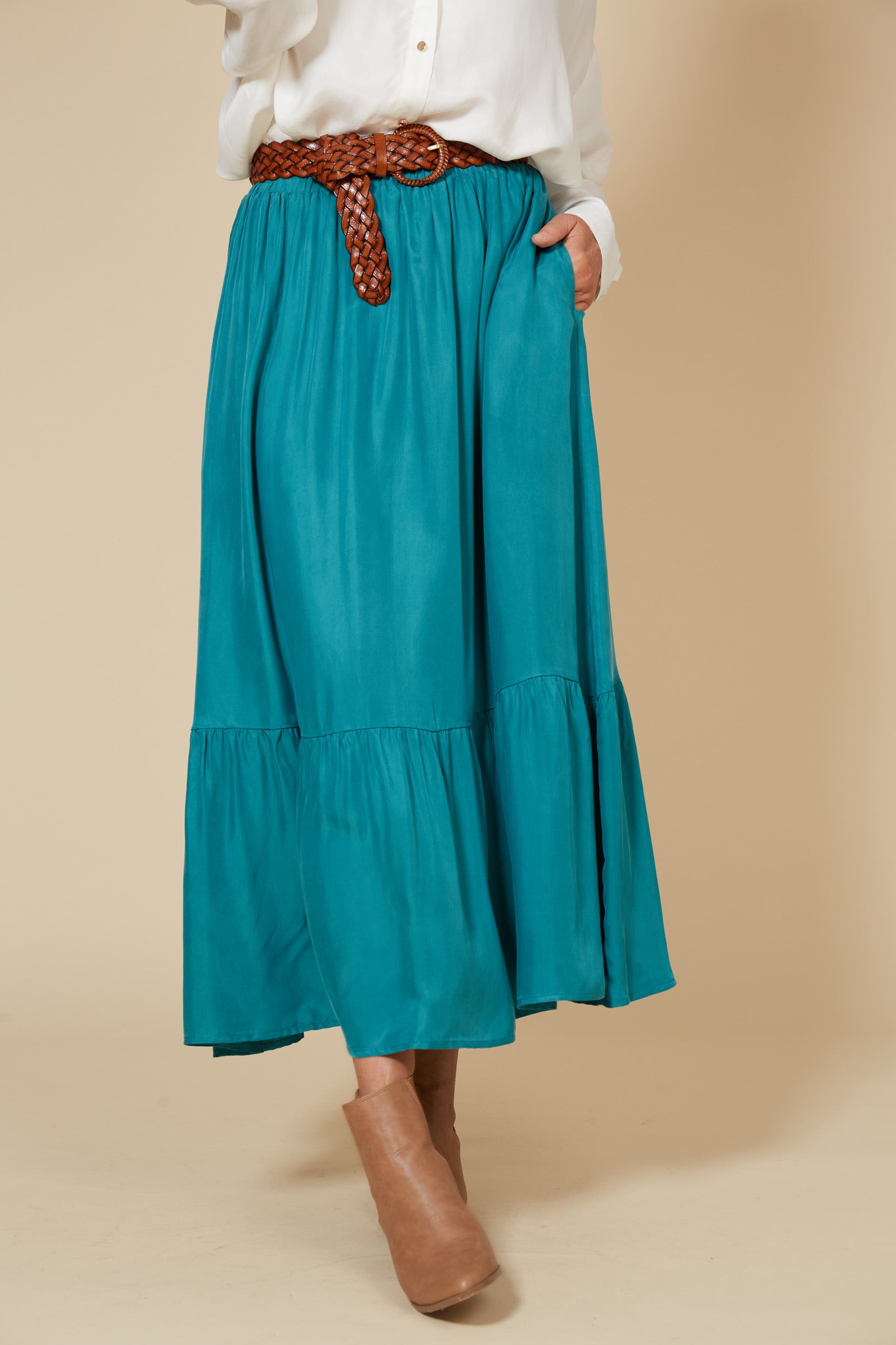 Vienetta Maxi Skirt - Teal