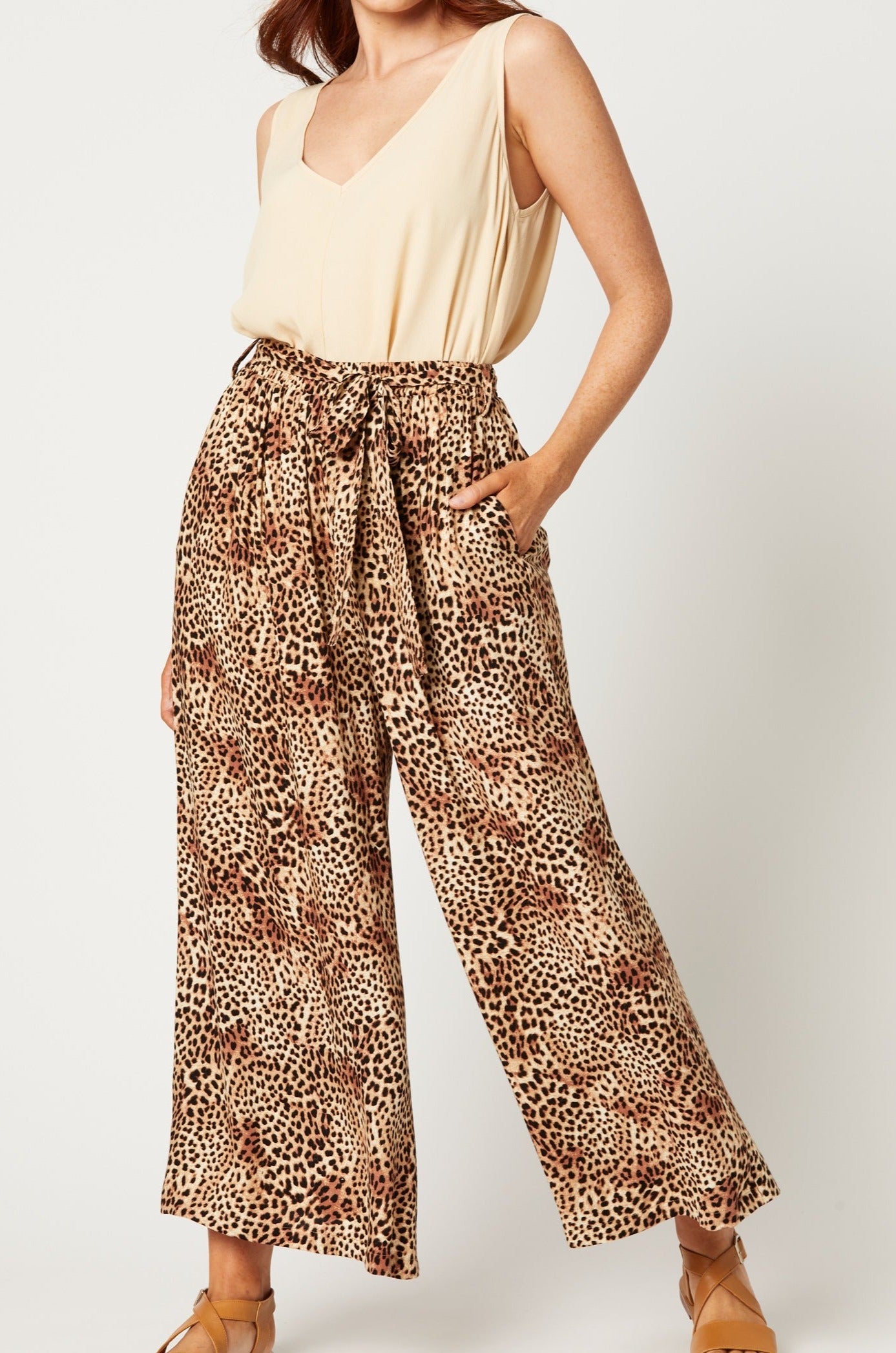 Tribal Pant - Cheetah - eb&ive Clothing - Pant Relaxed Crop