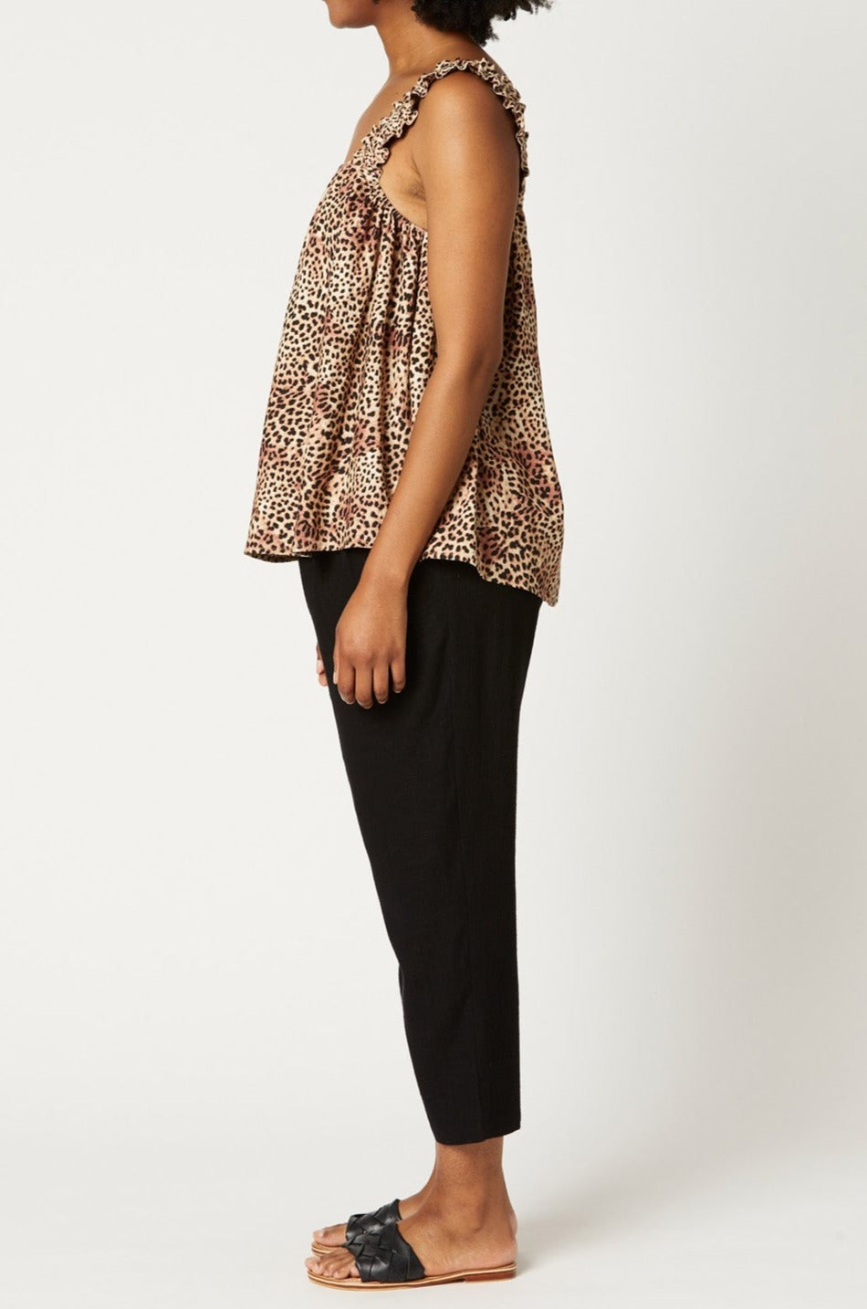 Nala Tank - Cheetah - eb&ive Clothing - Top Sleeveless Linen