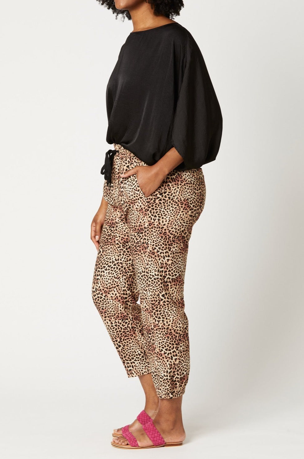 Nala Relaxed Pant - Cheetah - eb&ive Clothing - Pant Relaxed Linen