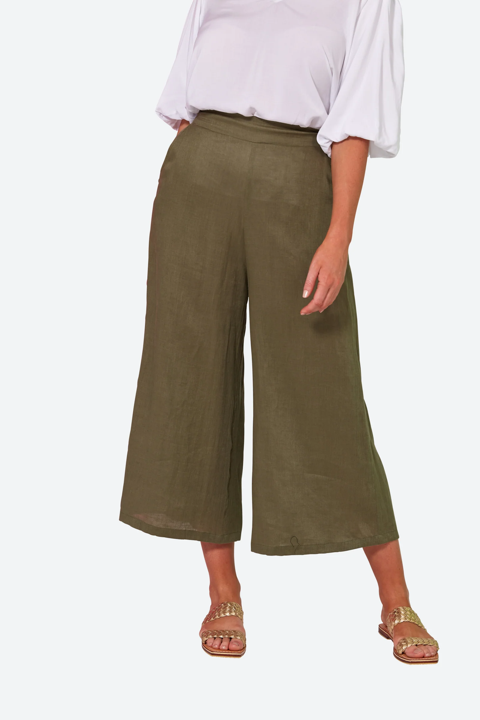 Studio Crop Pant - Khaki