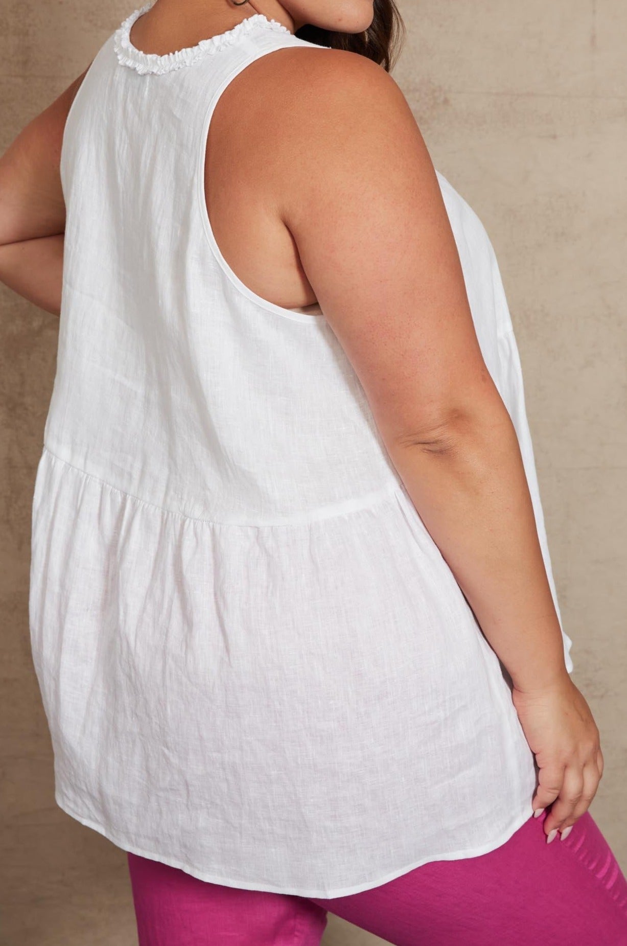 Te Amo Tank - Salt - eb&ive Clothing - Top Sleeveless Linen