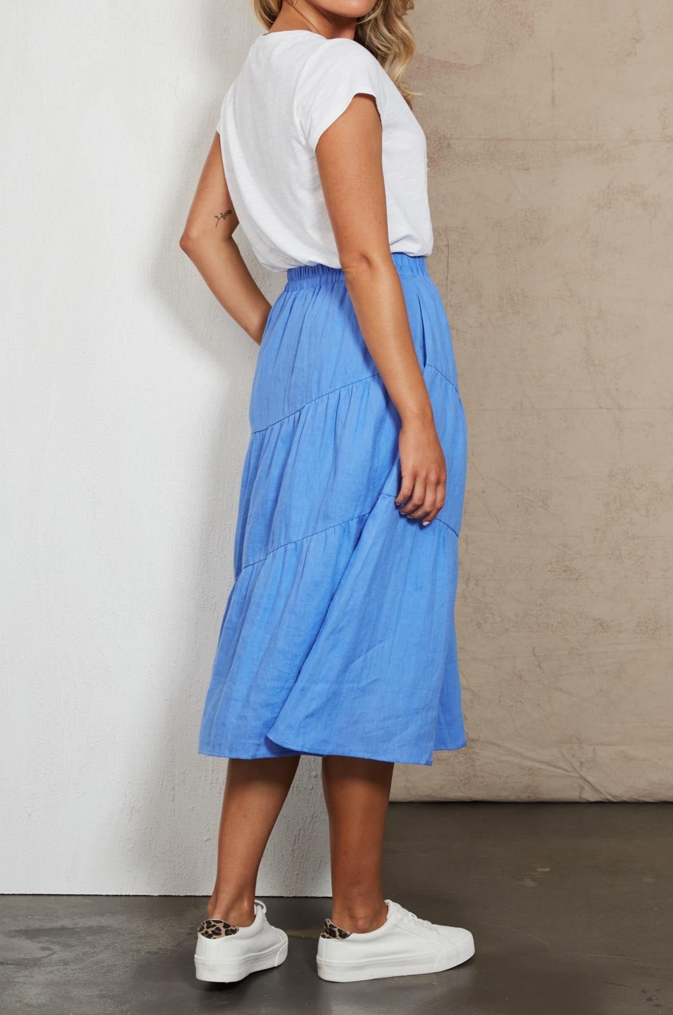 Indica Skirt - Capri - eb&ive Clothing - Skirt Mid Linen