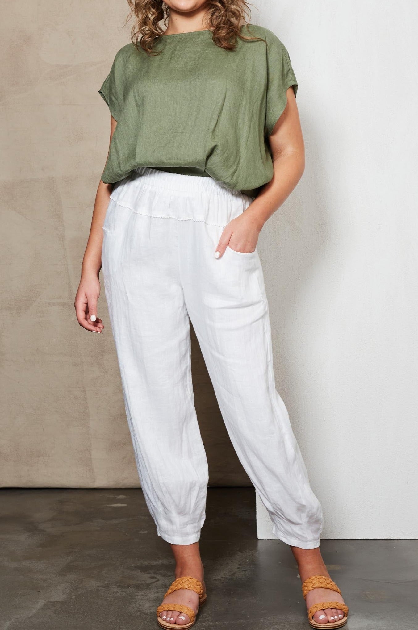 Te Amo Relaxed Pant - Salt - eb&ive Clothing - Pant Relaxed Linen