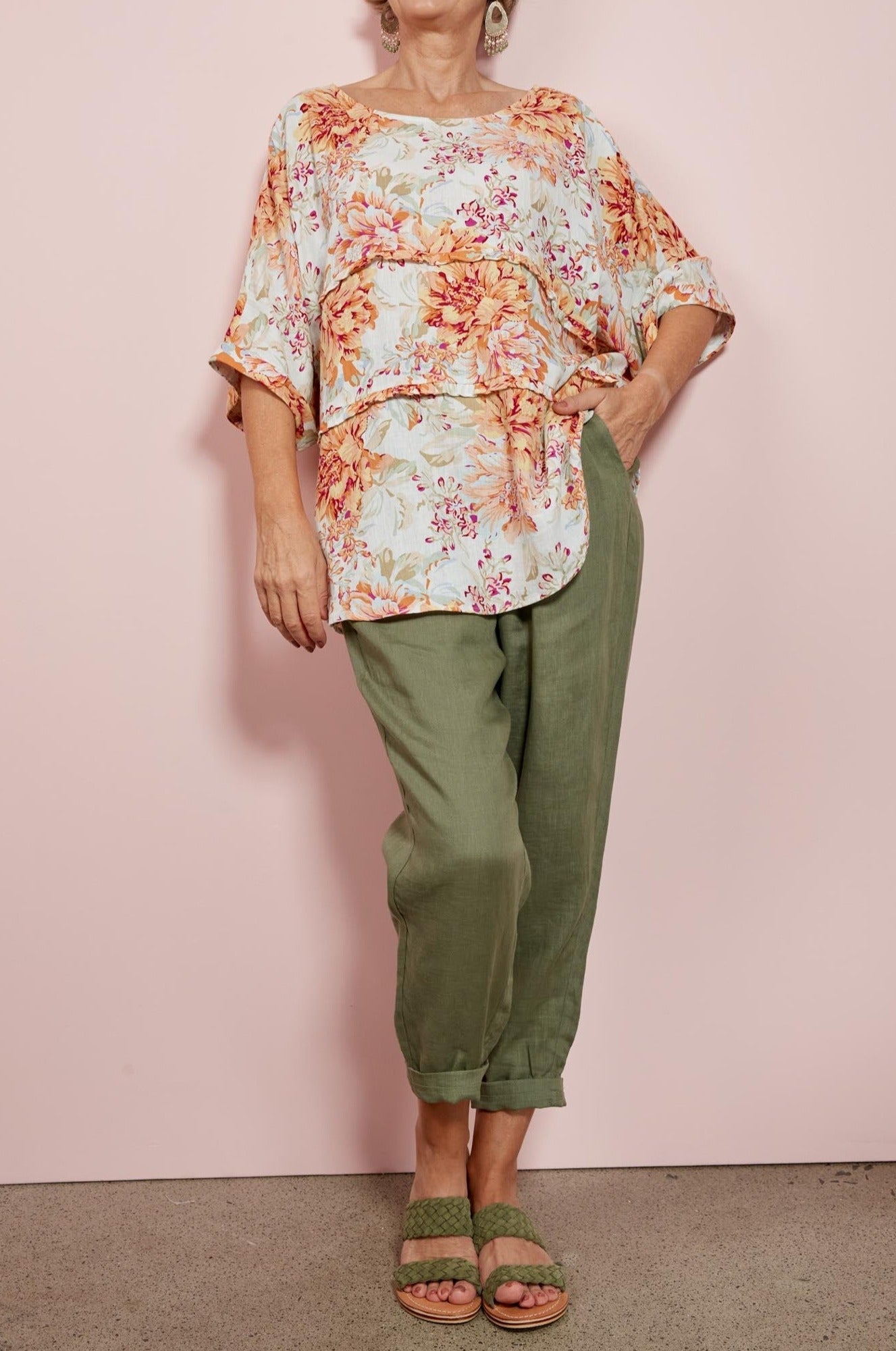 Indica Pant - Fern - eb&ive Clothing - Pant Relaxed Linen