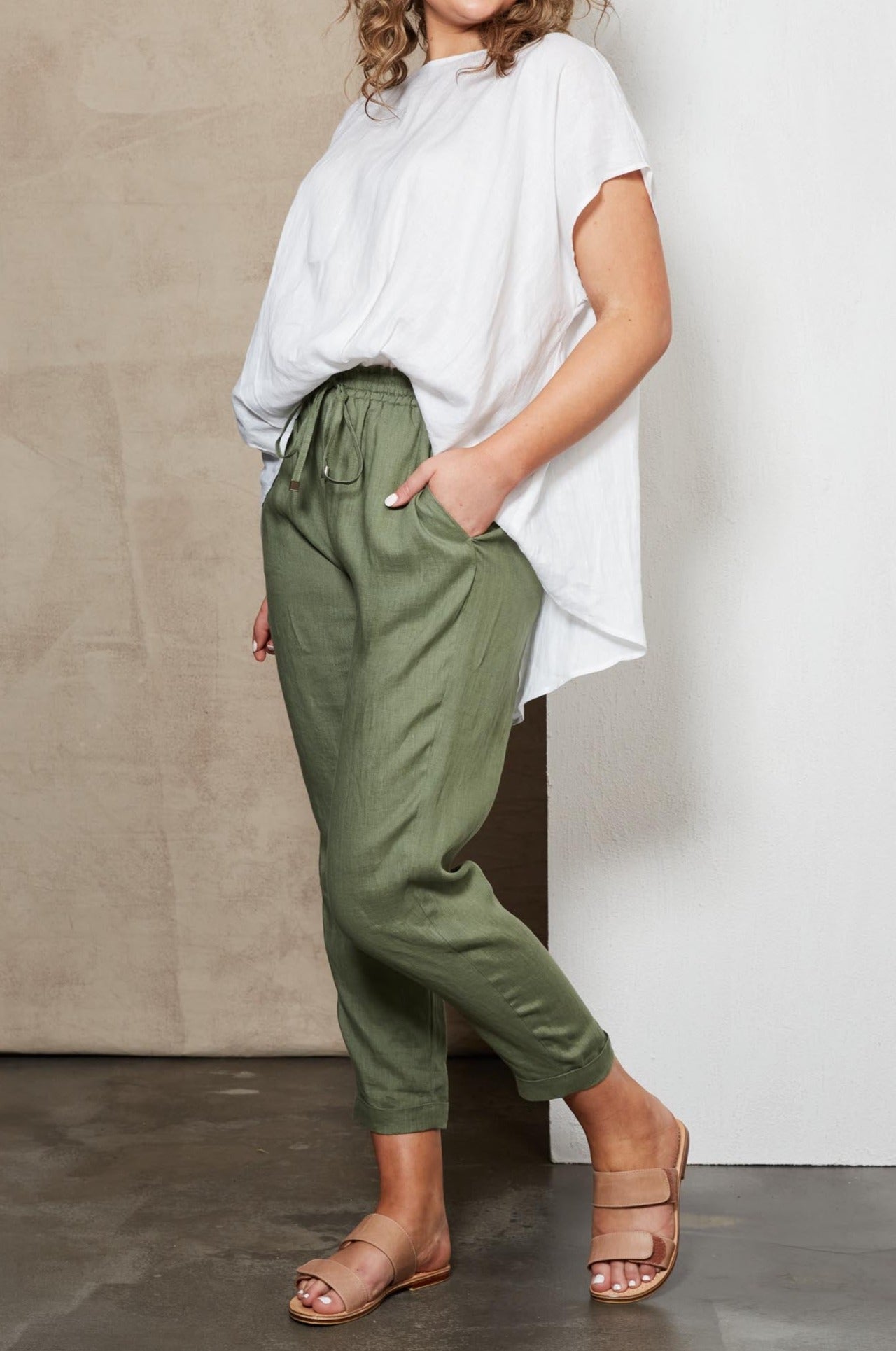 Indica Pant - Fern - eb&ive Clothing - Pant Relaxed Linen