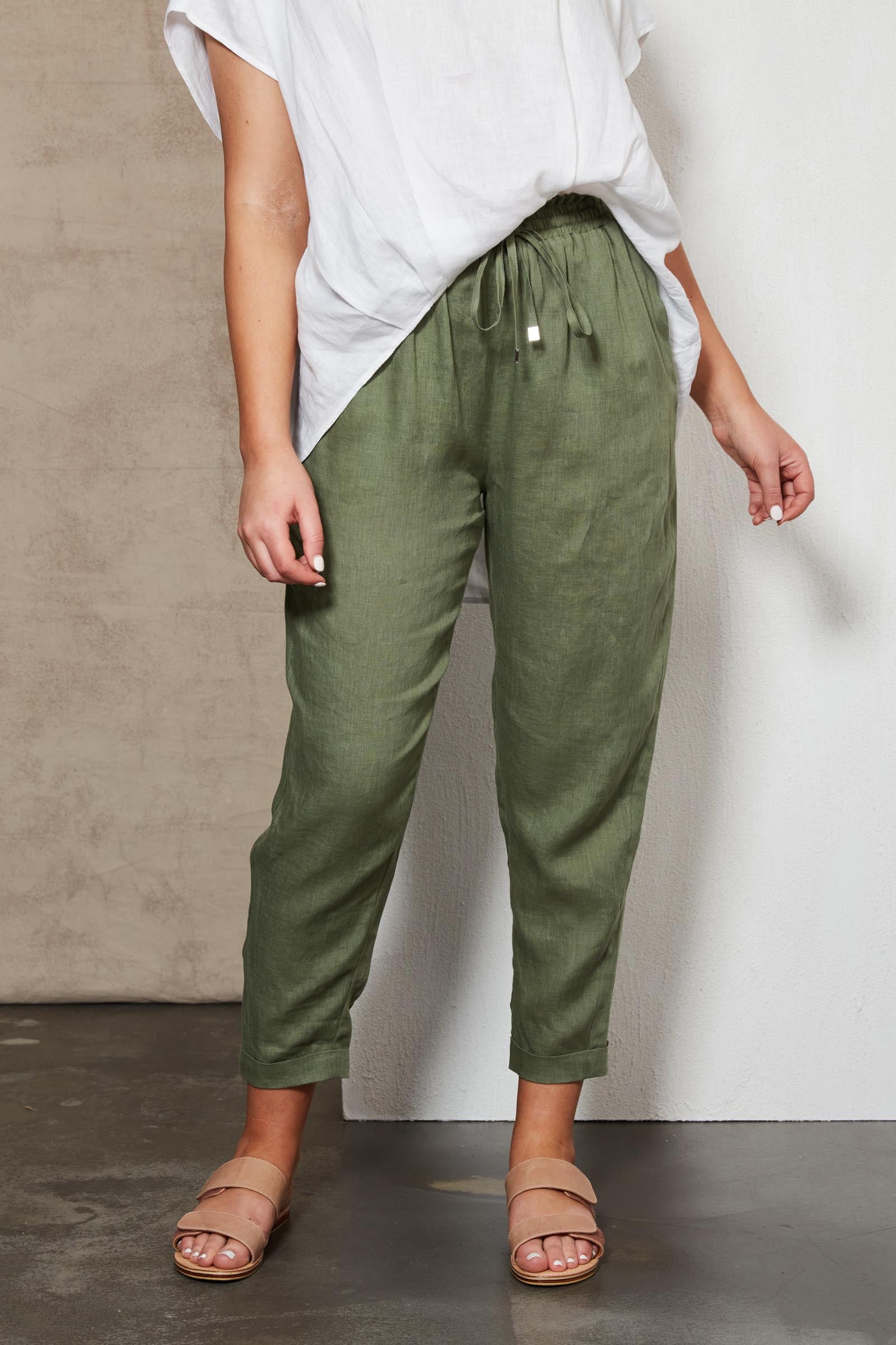 Indica Pant - Fern - eb&ive Clothing - Pant Relaxed Linen