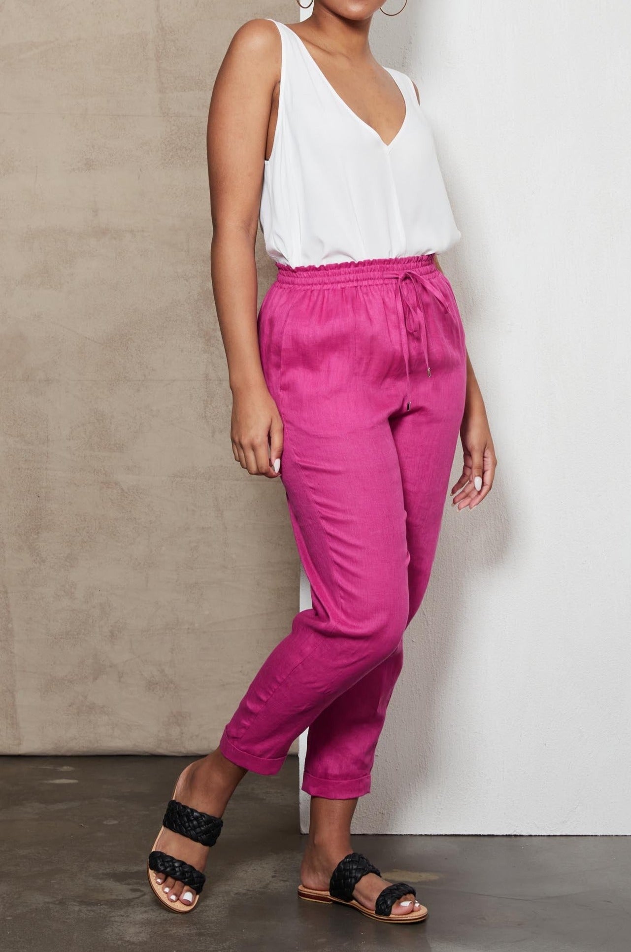 Indica Pant - Orchid - eb&ive Clothing - Pant Relaxed Linen