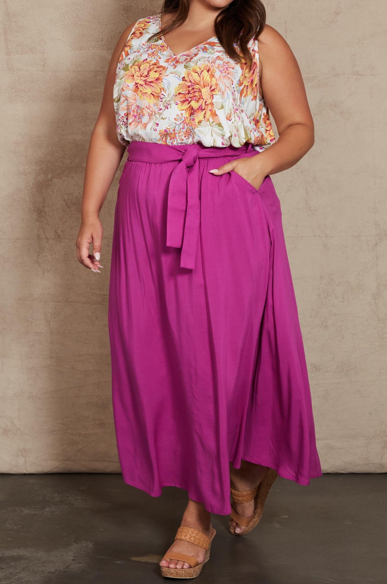 Alma Maxi Skirt - Orchid - eb&ive Clothing - Skirt Maxi