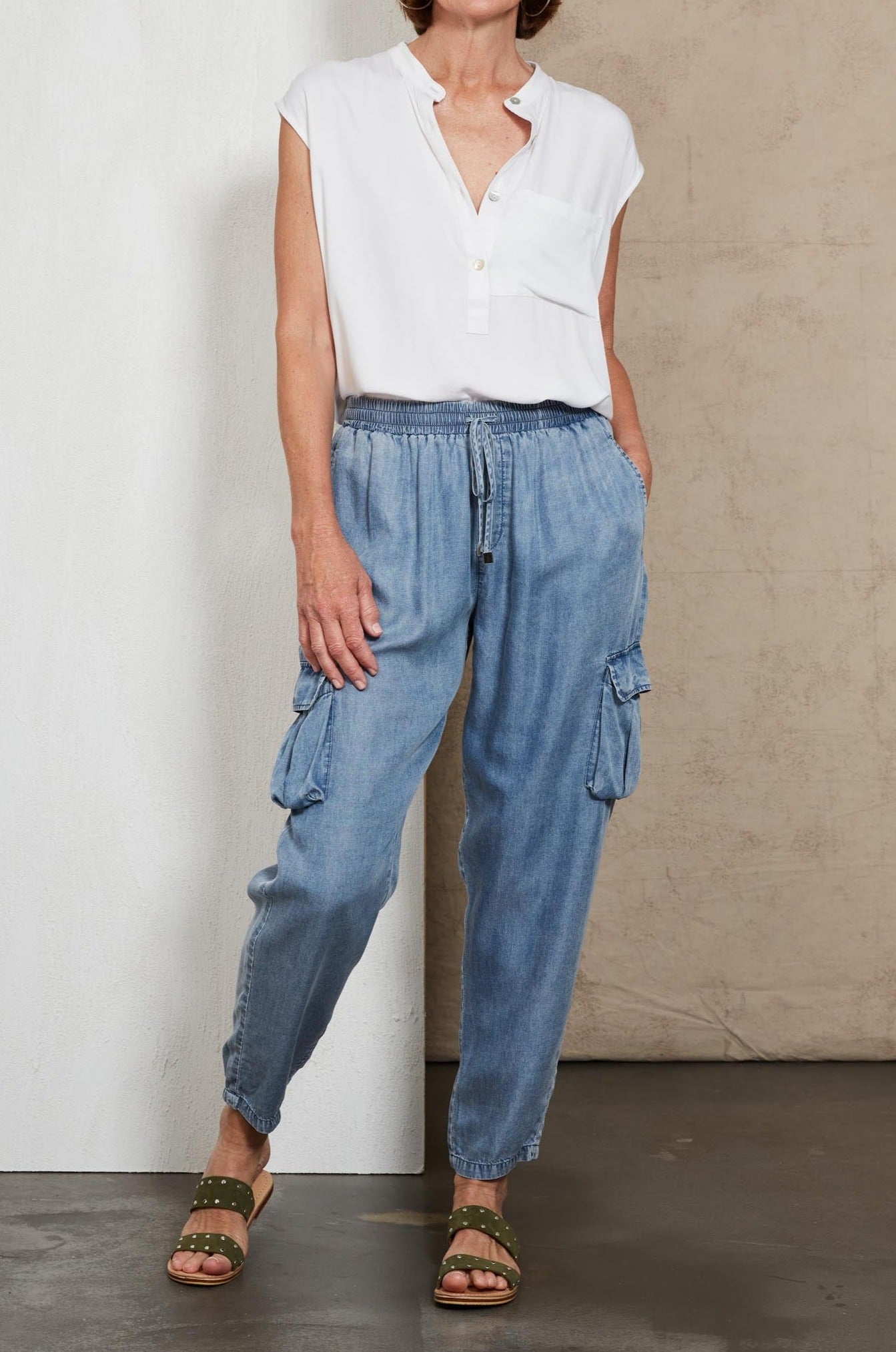 Amity Pant - Denim - eb&ive Clothing - Pant Relaxed