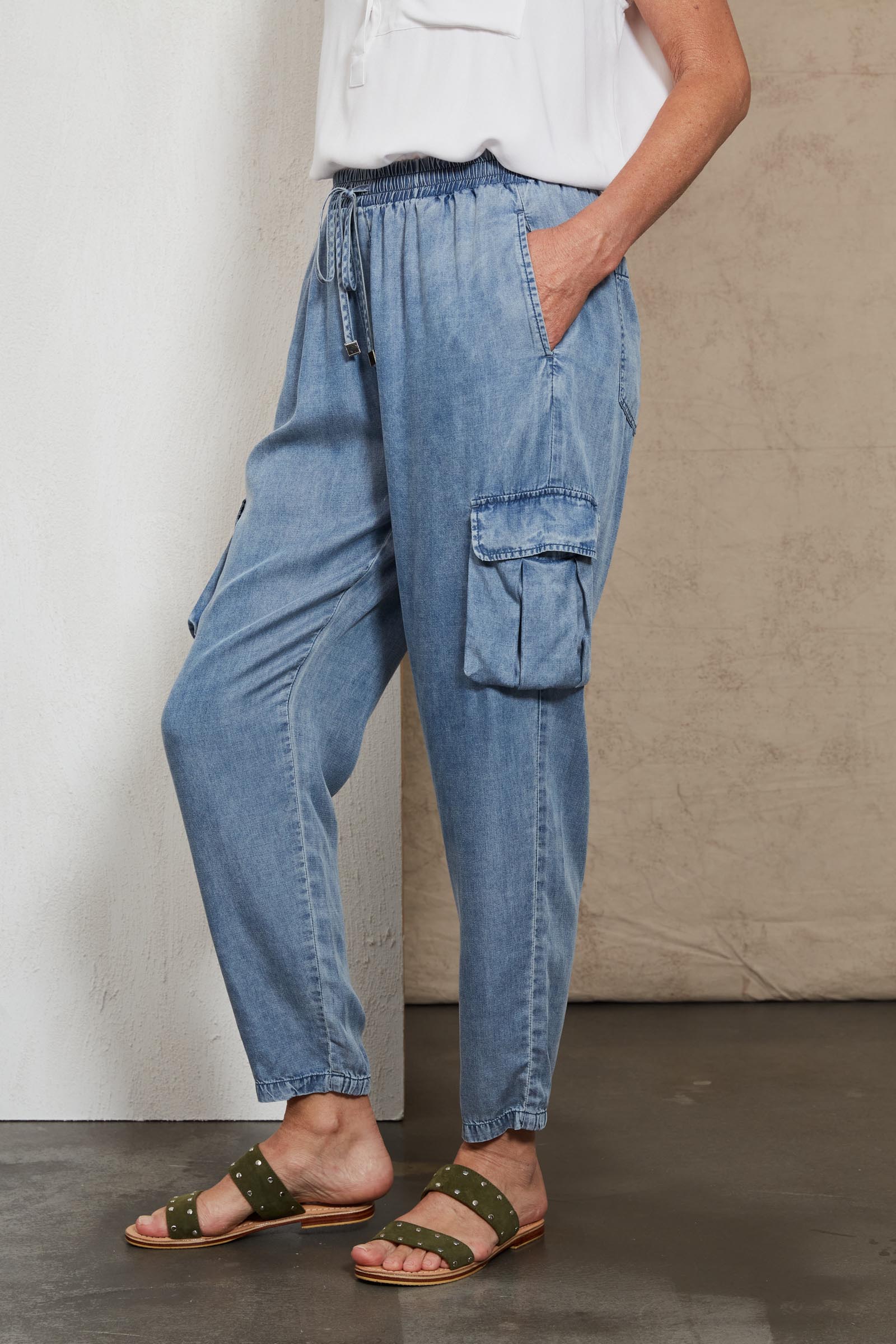 Amity Pant - Denim - eb&ive Clothing - Pant Relaxed