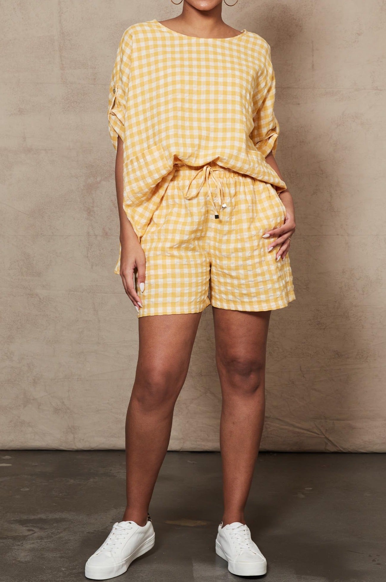 Mimosa Short - Honeycomb - eb&ive Clothing - Short Linen