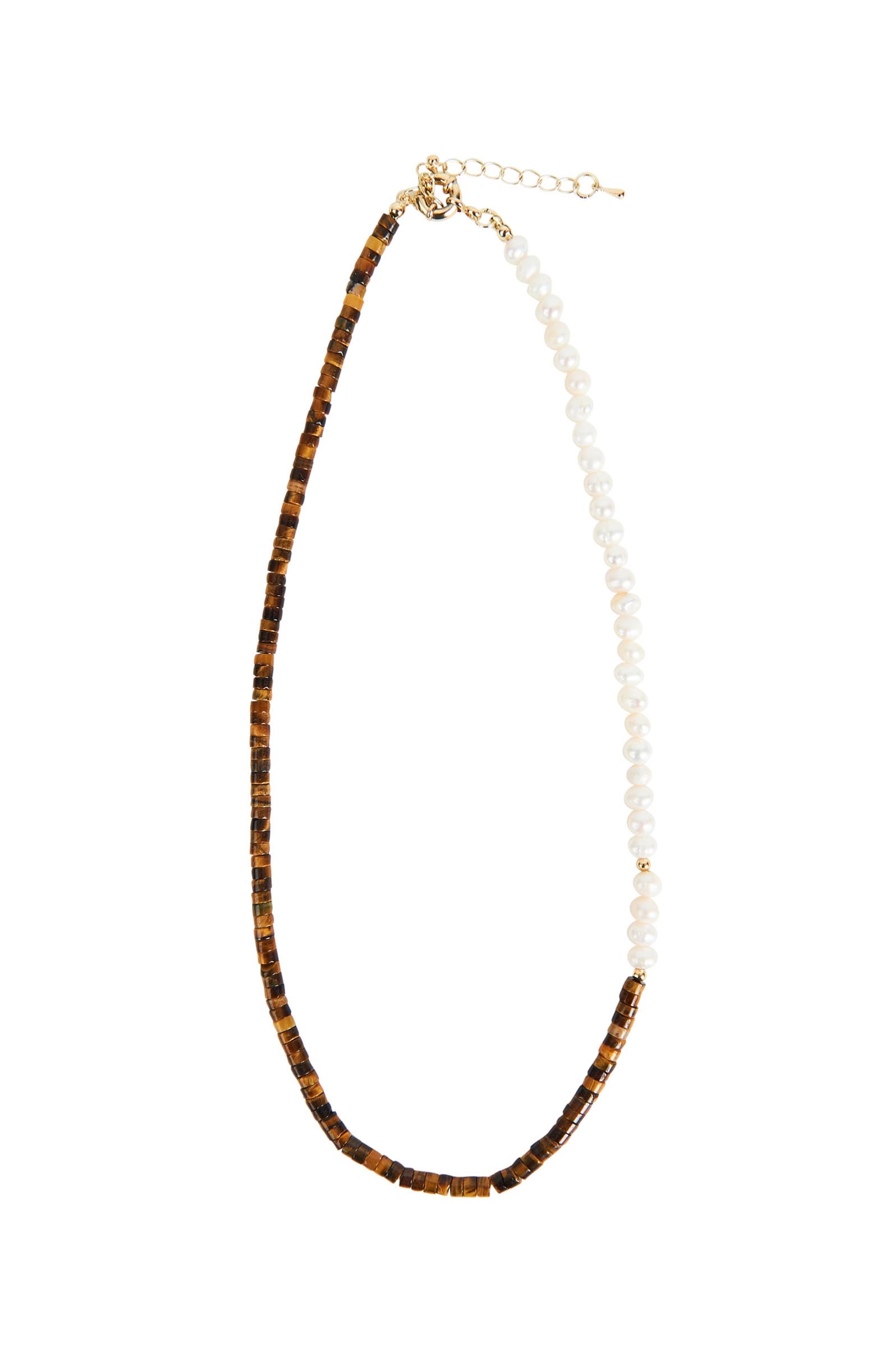 Plumeria Pearl Necklace - Mocha - eb&ive Necklace