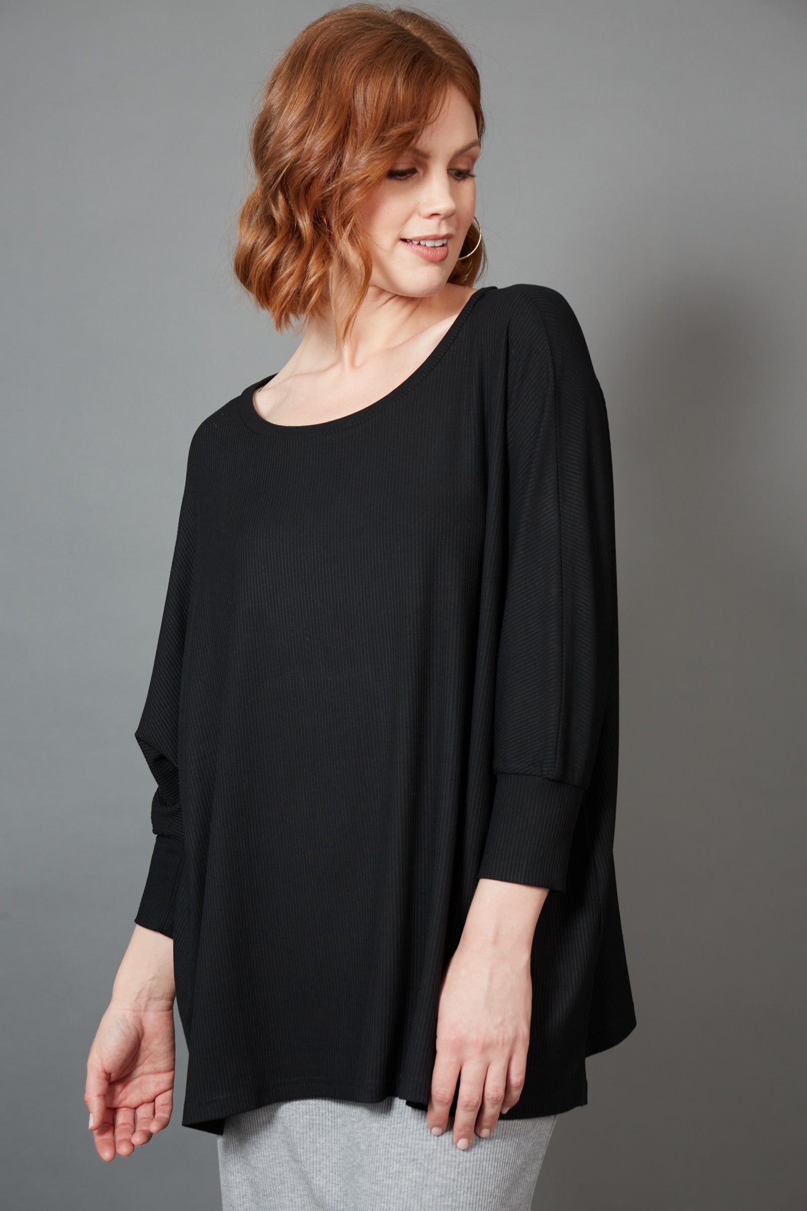 Studio Jersey Top - Ebony