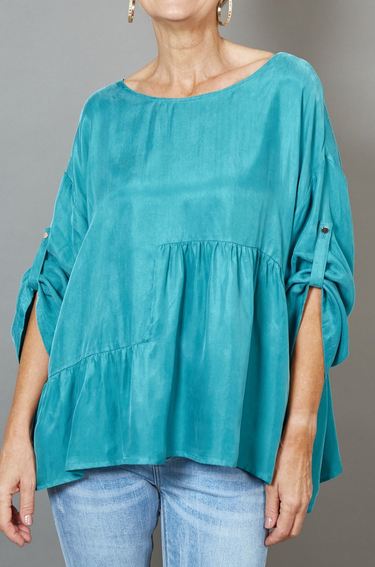 Vienetta Top - Teal - eb&ive Clothing - Top L/S Dressy