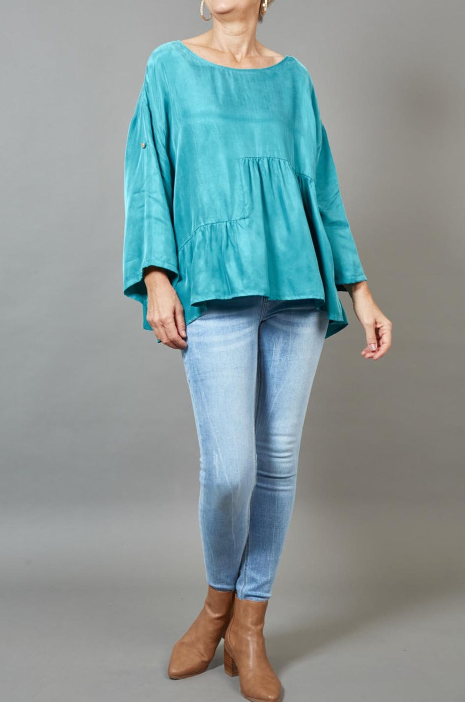 Vienetta Top - Teal - eb&ive Clothing - Top L/S Dressy