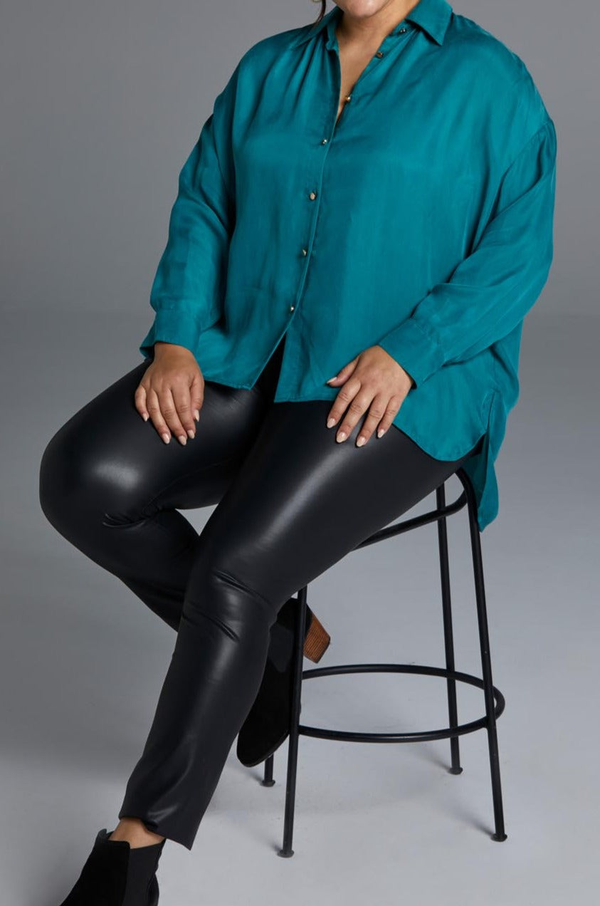 Vienetta Shirt - Teal - eb&ive Clothing - Shirt L/S One Size