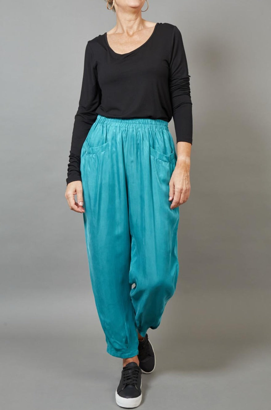 Vienetta Relaxed Pant - Teal - eb&ive Clothing - Pant Relaxed