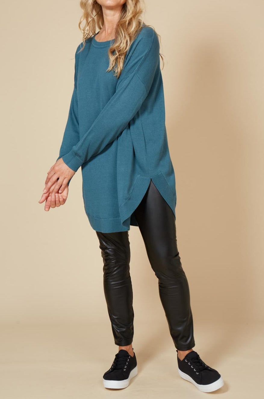 Cleo Jumper - Teal - eb&ive Clothing - Knit Jumper One Size