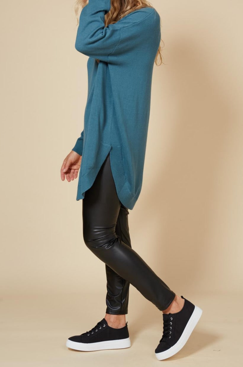 Cleo Jumper - Teal - eb&ive Clothing - Knit Jumper One Size