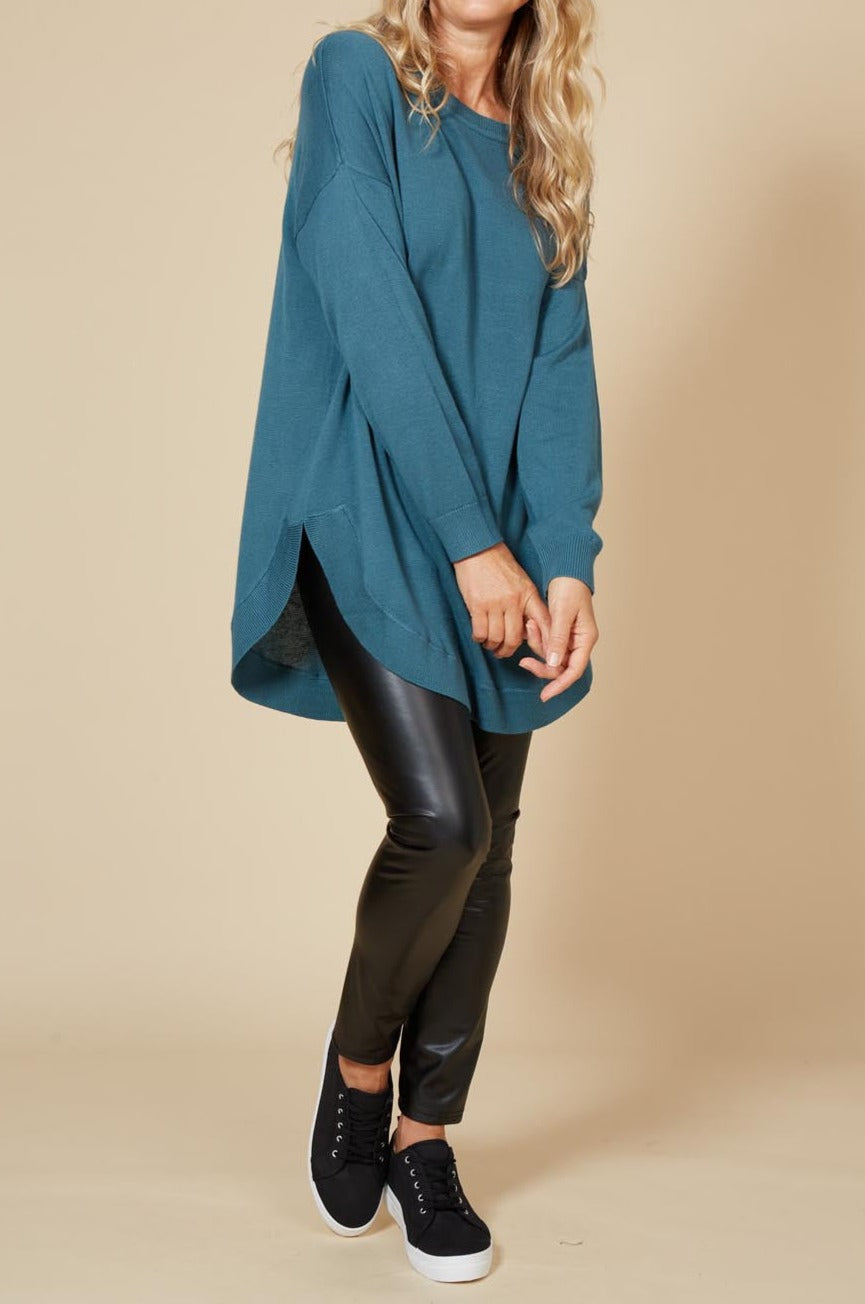 Cleo Jumper - Teal - eb&ive Clothing - Knit Jumper One Size