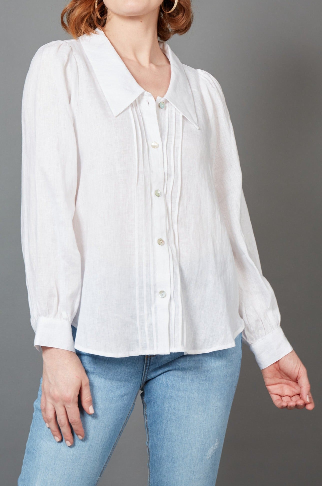 Diaz Blouse - Blanc - eb&ive Clothing - Shirt L/S Linen