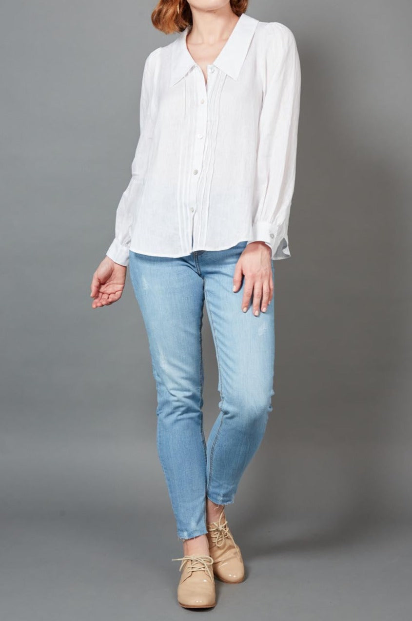 Diaz Blouse - Blanc - eb&ive Clothing - Shirt L/S Linen