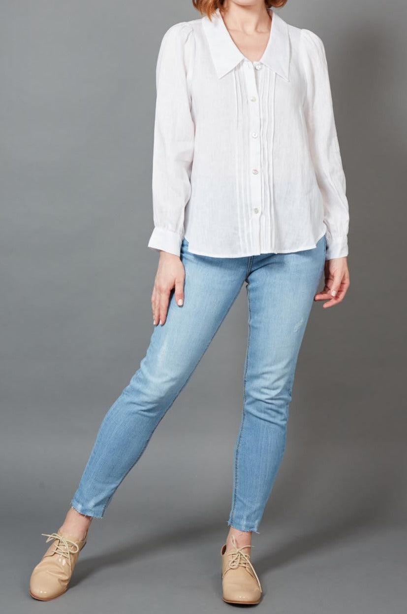 Diaz Blouse - Blanc - eb&ive Clothing - Shirt L/S Linen