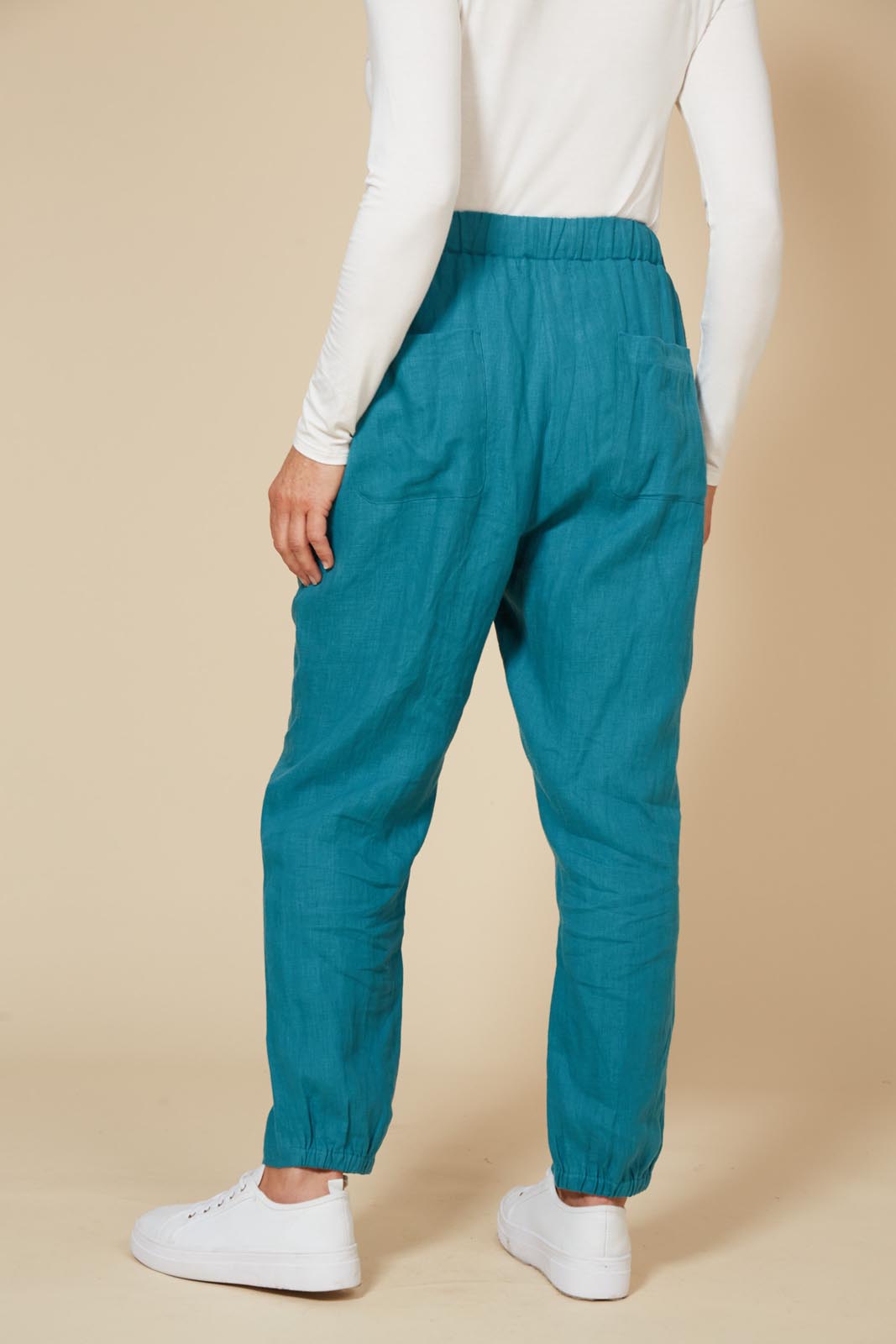 Diaz Relaxed Pant - Teal - eb&ive Clothing - Pant Relaxed Linen