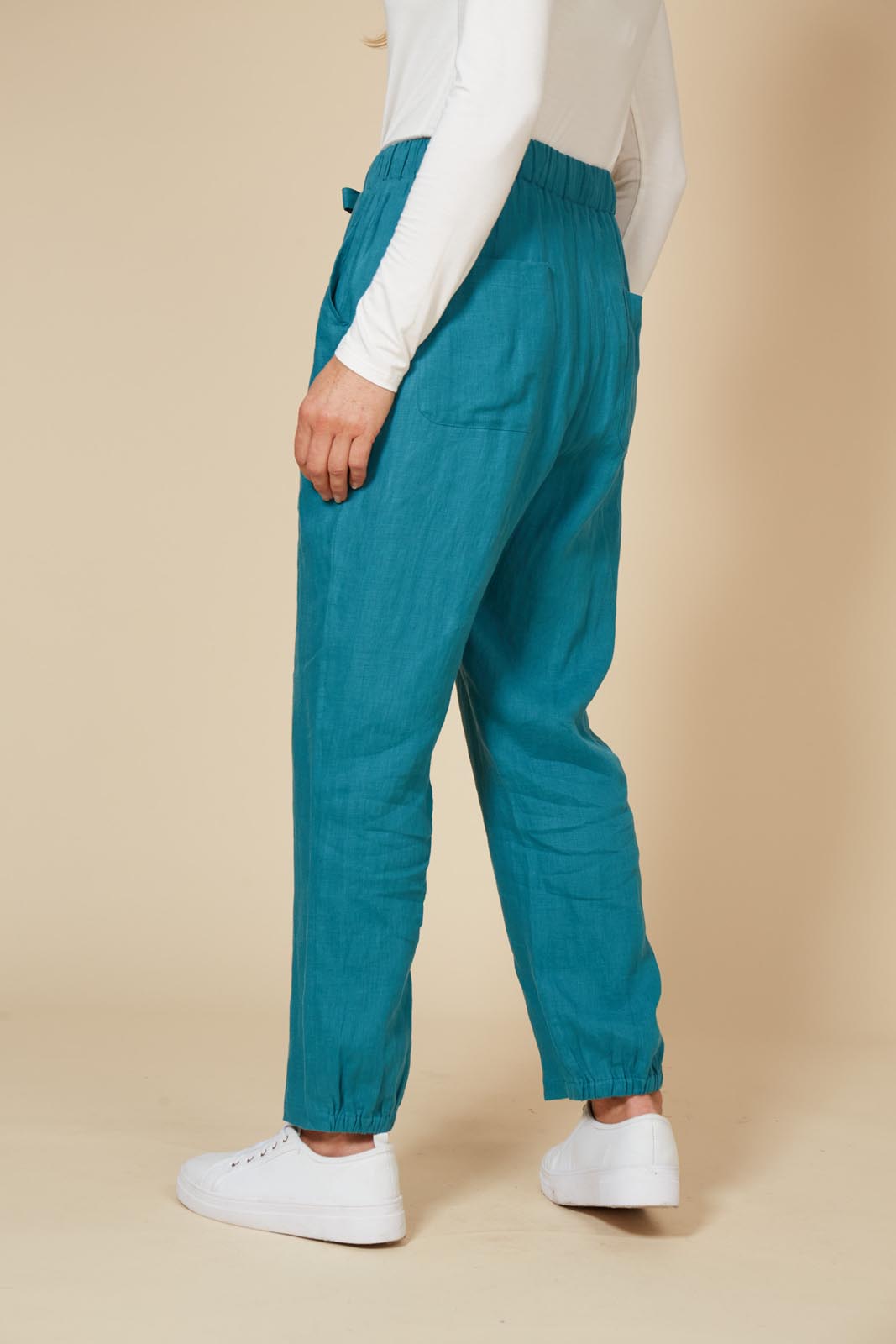 Diaz Relaxed Pant - Teal - eb&ive Clothing - Pant Relaxed Linen