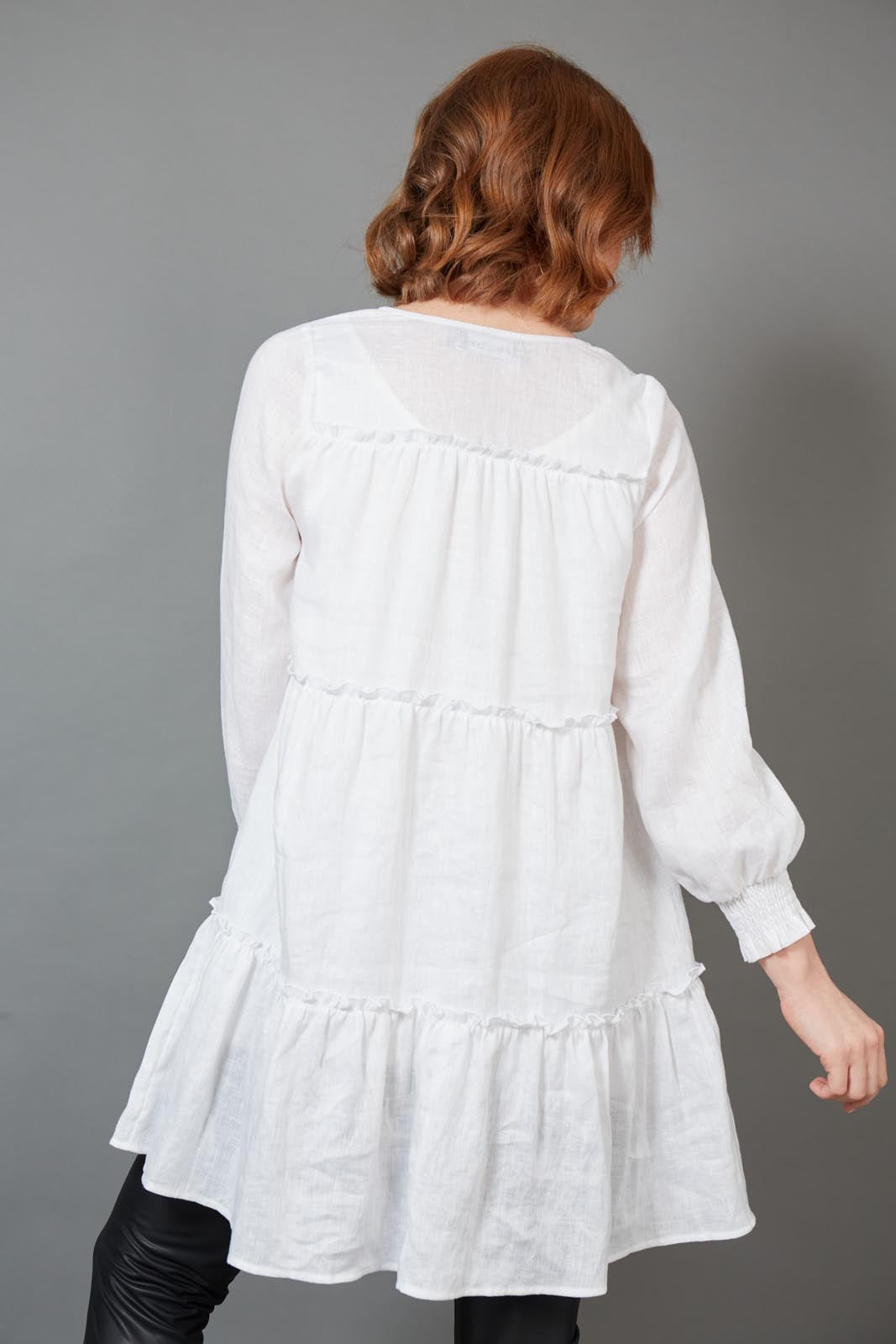 Diaz Dress - Blanc - eb&ive Clothing - Dress Mid Linen