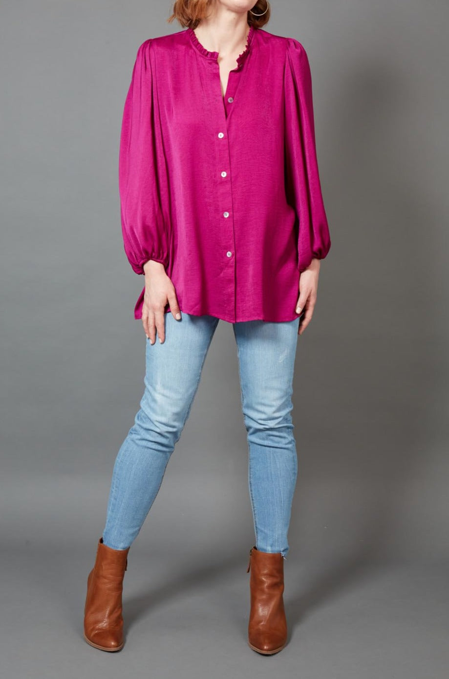 Winona Blouse - Mulberry - eb&ive Clothing - Shirt L/S