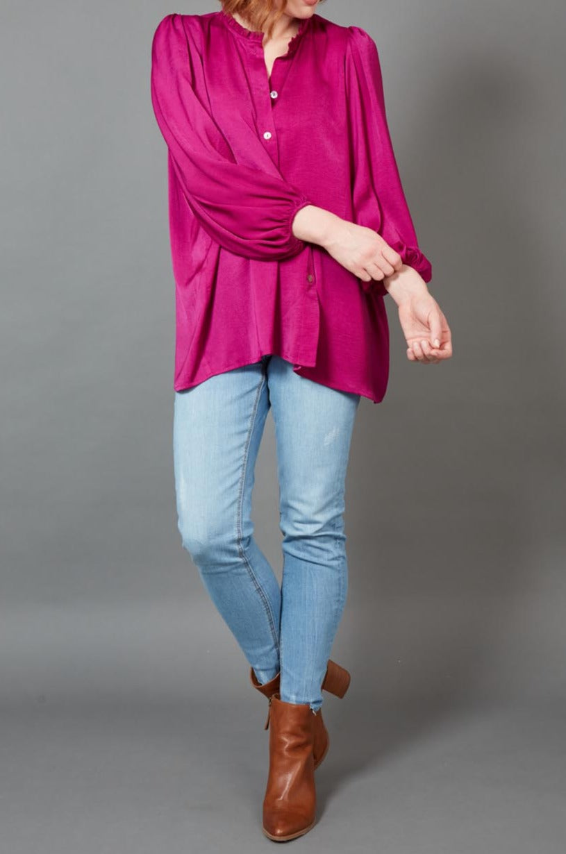 Winona Blouse - Mulberry - eb&ive Clothing - Shirt L/S