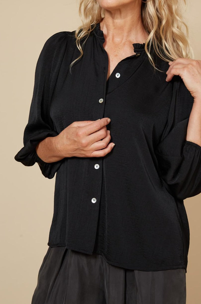 Winona Blouse - Ebony - eb&ive Clothing - Shirt L/S