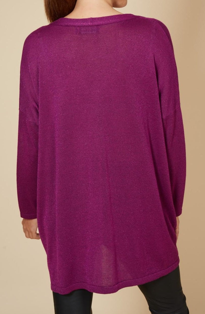 Tyra Cowl Knit - Mulberry - eb&ive Clothing - Top L/S Dressy