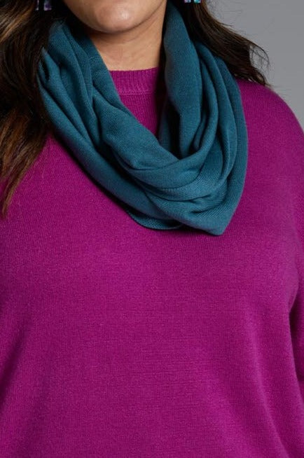 Cleo Snood - Teal - eb&ive Scarves