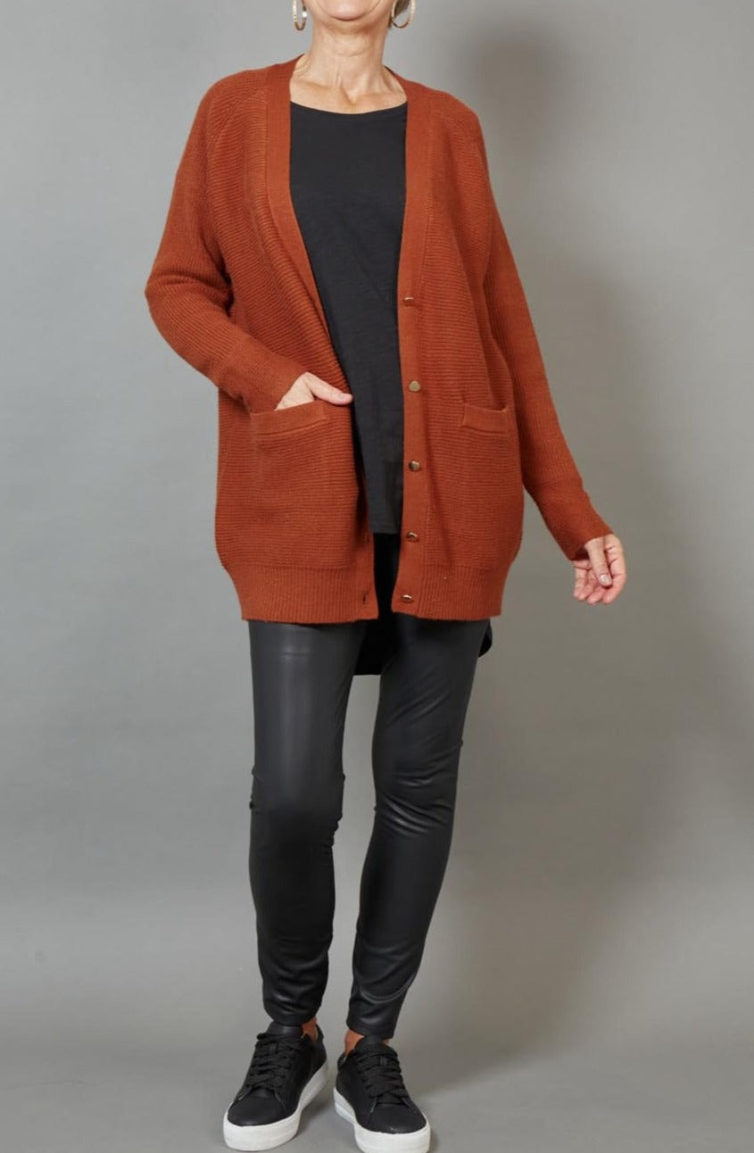 Kit Oversized Cardigan - Cinnamon - eb&ive Clothing - Knit Cardigan