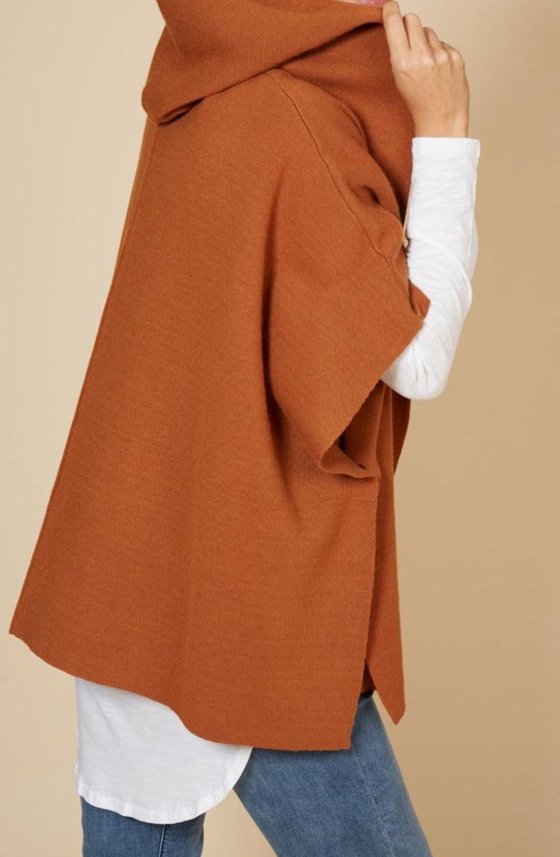 Kit Cape - Cinnamon - eb&ive Clothing - Knit Cape One Size