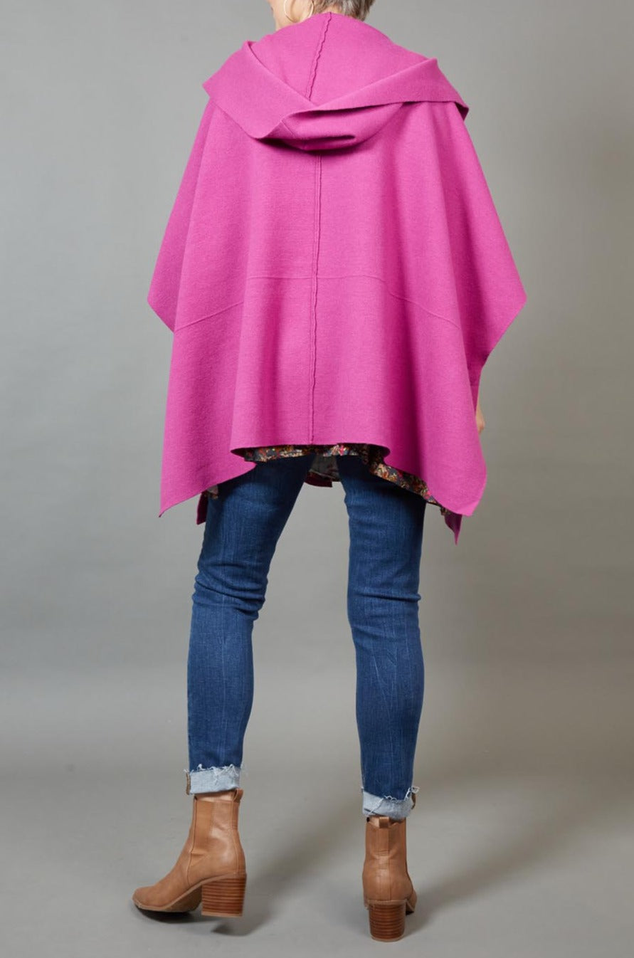 Kit Cape - Mulberry - eb&ive Clothing - Knit Cape One Size