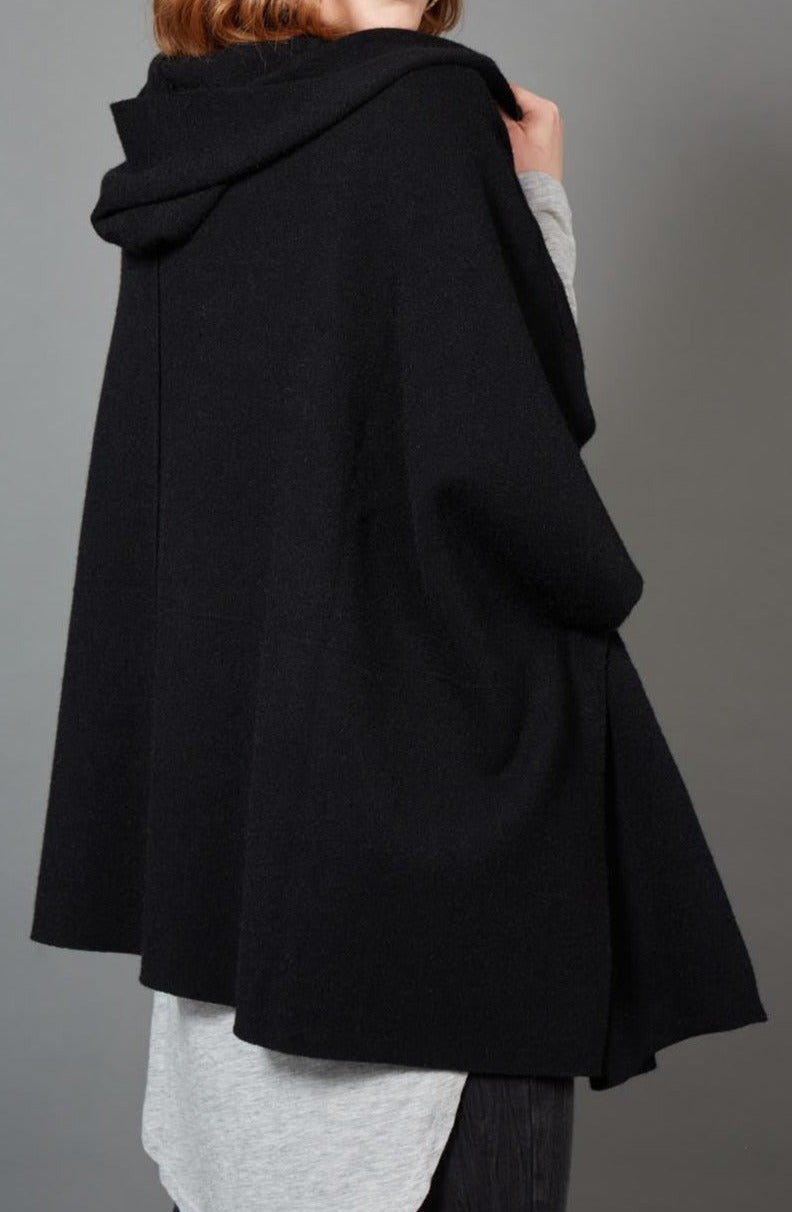 Kit Cape - Ebony - eb&ive Clothing - Knit Cape One Size