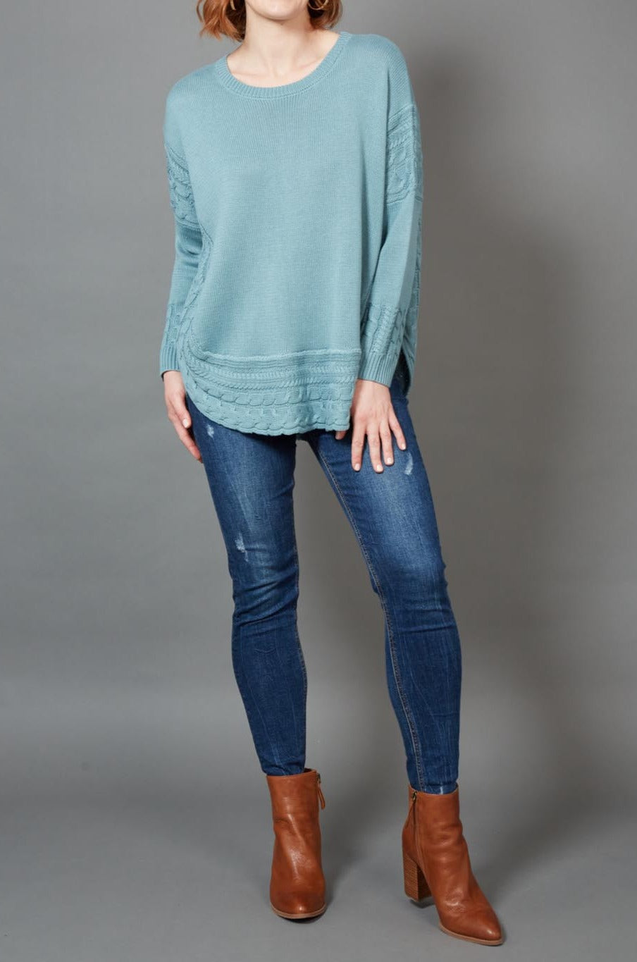 Poppy Knit - Teal - eb&ive Clothing - Knit Jumper One Size