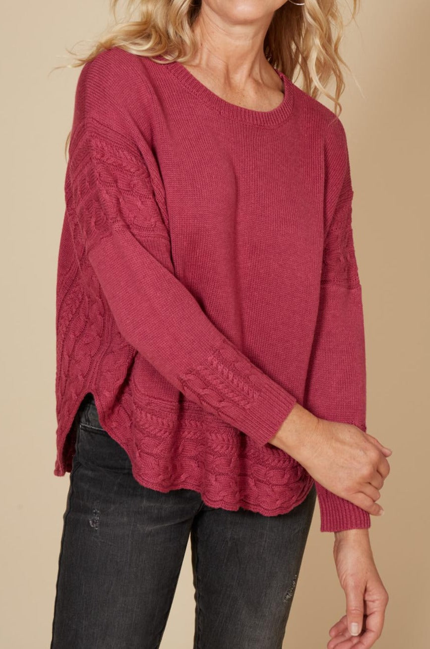 Poppy Knit - Mulberry - eb&ive Clothing - Knit Jumper One Size