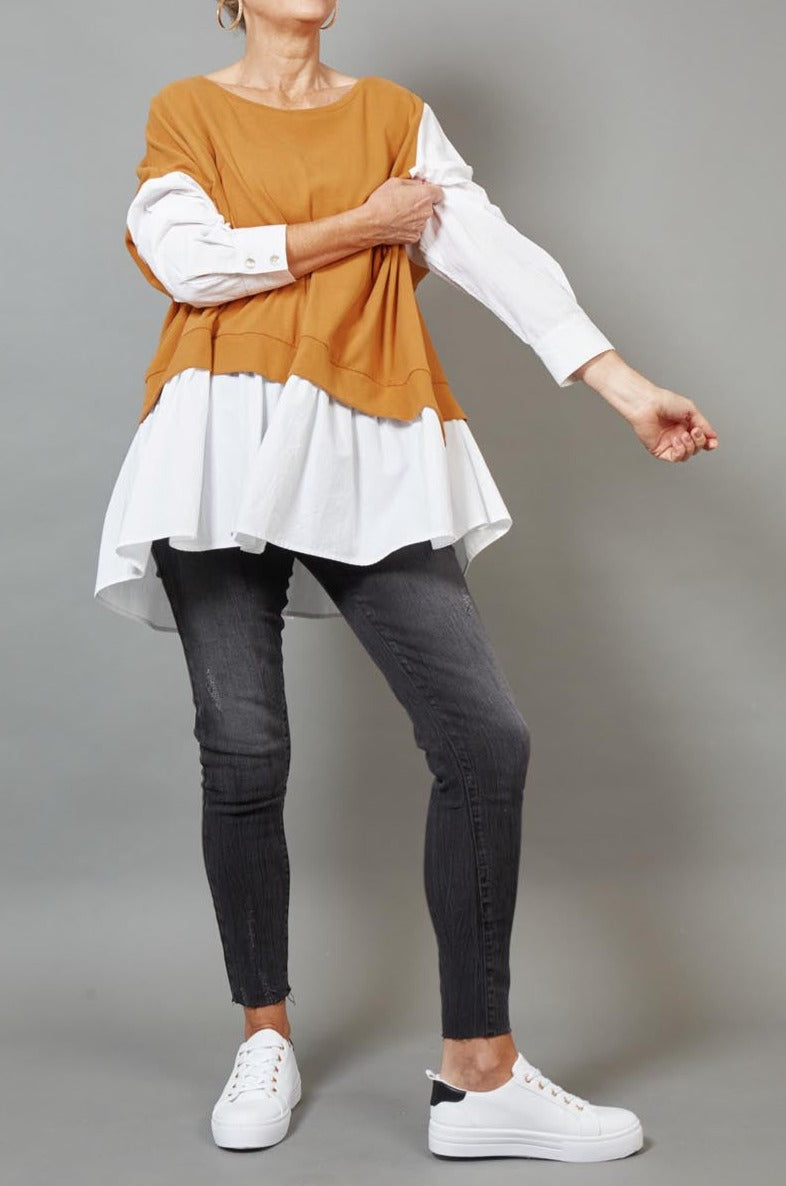 Martini Shirt Top - Caramel - eb&ive Clothing - Top Tshirt L/S Relaxed