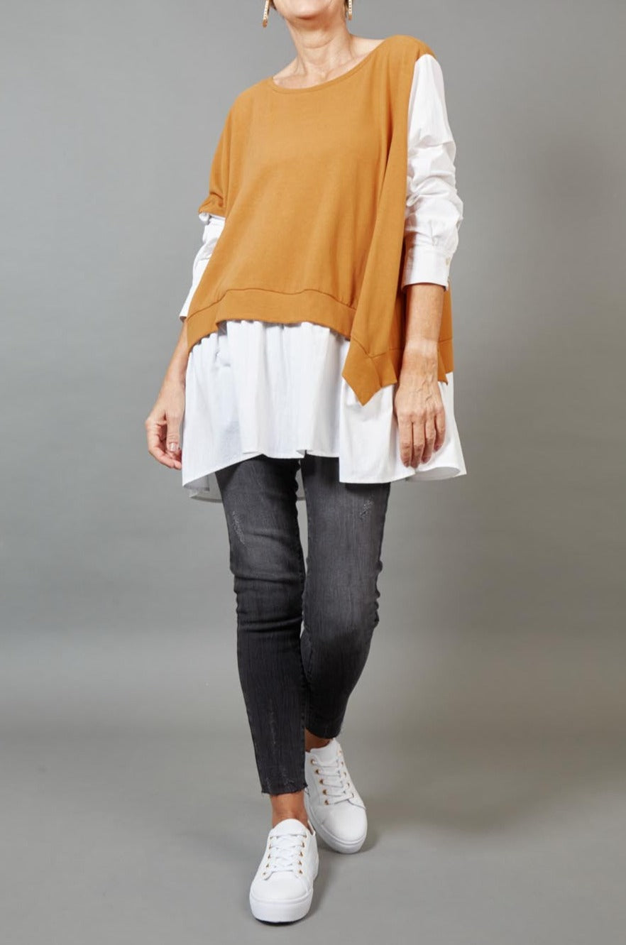 Martini Shirt Top - Caramel - eb&ive Clothing - Top Tshirt L/S Relaxed