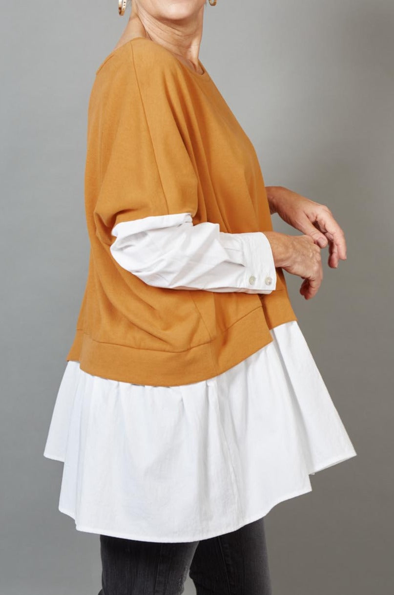 Martini Shirt Top - Caramel - eb&ive Clothing - Top Tshirt L/S Relaxed